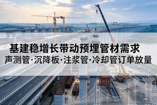 和政基建稳增长带动预埋监测管材需求，声测管、沉降板、注浆管订单持续放量